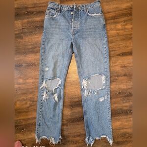 FREE PEOPLE WE THE FREE FP DISTRESSED BOYFRIEND FIT 26